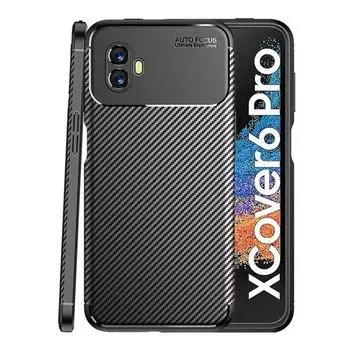 Чехол для Samsung Galaxy Xcover 6 Pro, чехол для Samsung XCover 6 Pro, мягкий чехол из углеродного волокна, чехол для Samsung X Cover 5 XCover Pro 2 6 XCover6 Pro For Xcover 6 Pro чёрный