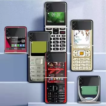 Чехол для Samsung Galaxy Z Flip 3 4 5G, черный жесткий корпус для ПК, корпус телефона Z Flip4, роскошный сегментированный чехол, магнитная кассета с радиолентой Samsung Z Flip 3 5G