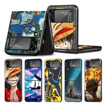 Чехол для Samsung Galaxy Z Flip 3 5G ZFlip ZFlip3 Z Flip 4 zflip Flip3 Flip4 One Pieces Anime Capa Print Hard PC Funda Samsung Z Flip 5G