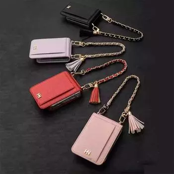 Чехол для Samsung Galaxy Z Flip 4 3, роскошный браслет, кожаный держатель для карт, складной противоударный чехол для Samsung Zflip3 Z Flip4, чехол Galaxy Z Flip 4 красный