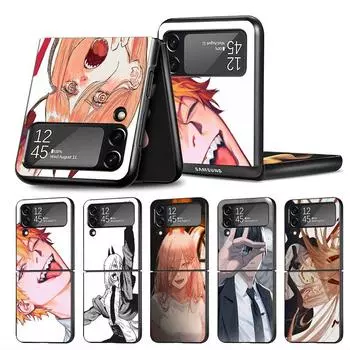 Чехол для Samsung Galaxy Z Flip 4 Zflip Z Flip 3 5g Zflip3 Zflip4 Flip4 Zflip Chainsaw Man Жесткий чехол для ПК Капа Samsung Z Flip 5G