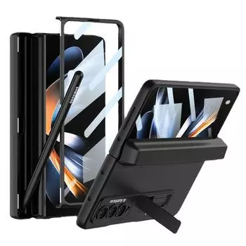 Чехол для Samsung Galaxy Z Fold 4 Fold4, ультратонкий матовый магнитный складной держатель для ручек, шарнирный кронштейн, подставка, стеклянная пленка, жесткий чехол for Galaxy Z Fold 4&case only (no pen)