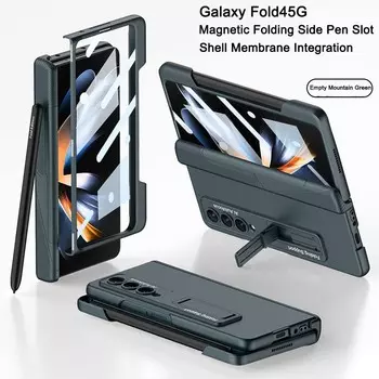 Чехол для Samsung Galaxy Z Fold 4 5g с подставкой и слотом для ручки, встроенная защитная пленка для экрана для Galaxy Z Fold 4, чехол