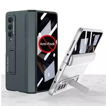 Чехол для Samsung Galaxy Z Fold 4 со стеклом с защитой от выглядывания, магнитным шарниром, противоударный жесткий чехол для Galaxy Z Fold4, чехол-кронштейн For Galaxy Z Fold4