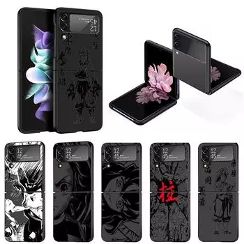 Чехол для Samsung Galaxy Zflip3 Zflip Z Flip 3 Z Flip 4 5g Flip3 Жесткий ПК аниме Kurama Demon Slayer Shell противоударный чехол Samsung Z Flip 5G