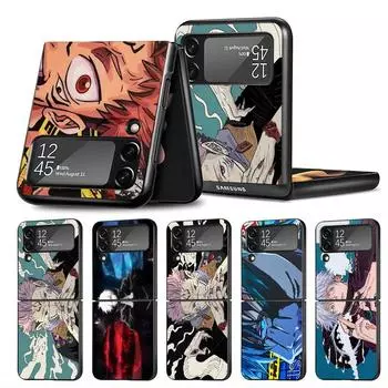 Чехол для Samsung Galaxy ZFlip Z Flip 3 5G Z Flip 4 ZFlip3 zflip ZFlip4 Flip3 Жесткий ПК с принтом Jujutsu Kaisen Samsung Z Flip 5G