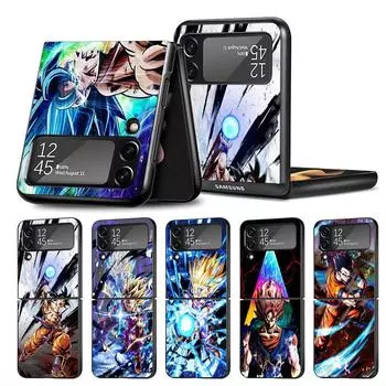 Чехол для Samsung Galaxy ZFlip ZFlip3 Z Flip 4 Z Flip 3 5G ZFlip4 Flip4 Flip3 Shell Dragon -Anime Black Funda Samsung Z Flip 5G