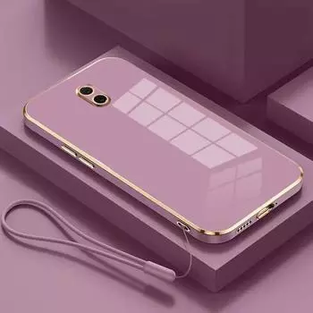 Чехол для Samsung J4 Plus Galaxy J6 Plus J5 Prime J7 Prime J7 J7 Pro j5 J2 Prime, силиконовый чехол для телефона, полная защита объектива For Galaxy J4 Plus&Case & Strap светло-розовый