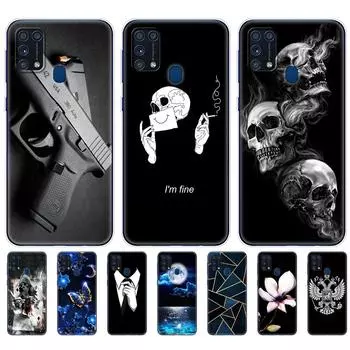 Чехол для Samsung M31, 6,4 дюйма, мягкий силиконовый чехол из ТПУ для Samsung Galaxy M31 M 31 SM-M315FZBVSER m315, задняя панель телефона, бампер, чехол Samsung M31