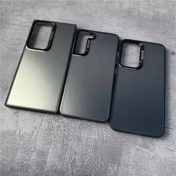 Чехол для Samsung Note 20 Ultra, Galaxy Note20, S20, S21, S22, S23, S24, Plus, s21 fe, чехол для телефона, роскошный металлический матовый чехол Aurora Skin Galaxy S20