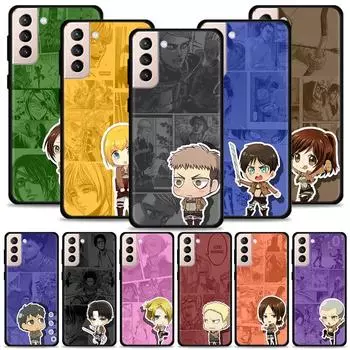 Чехол для Samsung S21 S20 Ultra S10 Plus Lite S21 S20 Fe 5g Galaxy S10e S9 S8 S7 Edge, силиконовый чехол, супер милый, Атака Титанов For Samsung S7