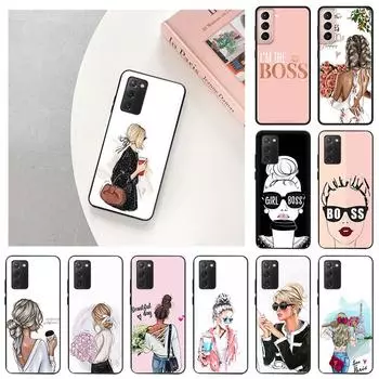 Чехол для Samsung S22 5g, мягкий чехол Girl Boss Art для Samsung Galaxy S21 S20 Fe S10 Plus Note 20 Ultra 10 Lite 9 8, чехол для телефона for Samsung S10