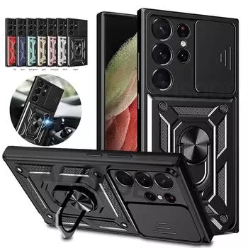 Чехол для Samsung S23 Ultra, защитный чехол для Galaxy S23 S22 S20 Plus S21 FE A12 A22 A32 A42 A52 A72 A54 A13 A33 A53 A73 For Galaxy S23 чёрный