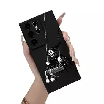 Чехол для Samsung S23A55 Skull Swing Painted Full Lens Anti Fall Protective Case Samsung A52 чёрный