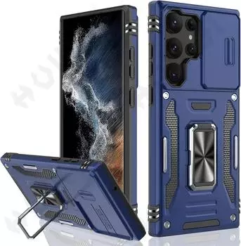 Чехол для Samsung S24 Ultra Plus 4G 5G Ring Stand Armor Slide Camera Kickstand Cover Samsung S24 Ultra