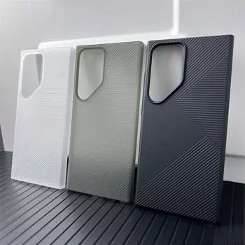 Чехол для Samsung S24 Ultra Ультратонкий матовый микро-футляр с геометрической полосой для телефона Samsung S24 S24 Plus Легкий тонкий матовый противоударный чехол Samsung S24