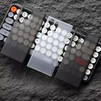 Чехол для Samsung S24 Ultra, ультратонкий матовый чехол для телефона с волнистой полосой 0,3 мм для Samsung S23 Ultra, противоскользящий матовый противоударный чехол с защитой от отпечатков пальцев White-Samsung S24