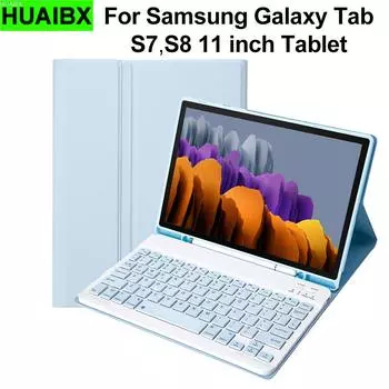 Чехол для Samsung Tab S7 11 дюймов SM-T870/T875/T878U, чехол для планшета с Bluetooth-клавиатурой для Samsung Galaxy Tab S8 SM-X700N/X706N
