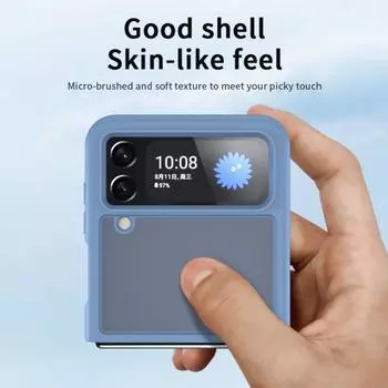 Чехол для Samsung Z Flip 4, ультратонкий складной чехол, приятный для кожи, для Galaxy Z Flip 4 Flip4, противоударный полупрозрачный мягкий чехол Z Flip 4 чёрный