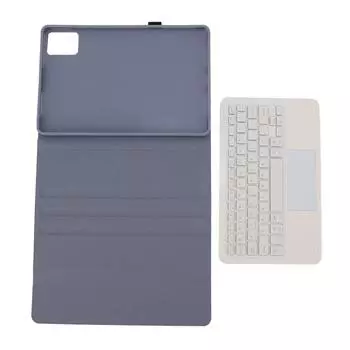 Чехол для сенсорной панели с 7-цветной подсветкой, магнитно-съемная клавиатура, держатель для пера, чехол для клавиатуры фиолетовый