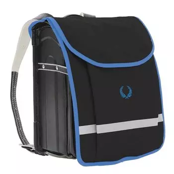 Чехол для школьной сумки для мальчиков с карманами из ткани x синяя кайма x синий маленький карман на крышке для переноски царапин можно вставить имя сделано в Японии [Корона в форме сердца] для девочек, чёрный