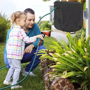 Чехол для шланговой катушки, водонепроницаемый, для хранения на открытом воздухе, защитные чехлы для настенных шлангов, большой чехол для обслуживания садовых инструментов