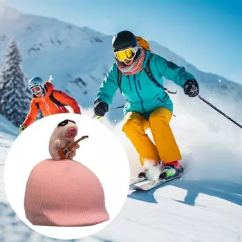 Чехол для шлема Capybara для катания на лыжах и сноуборде, креативный головной убор для зимних видов спорта Style A