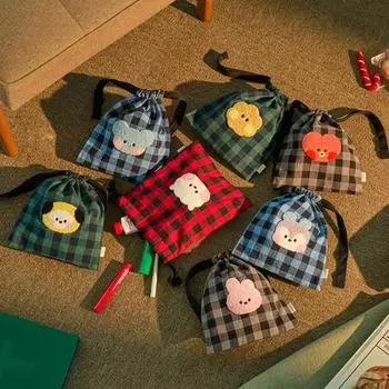 Чехол для шнурка BT21 Minini Basic Check (7 вариантов персонажей) SHOOKY