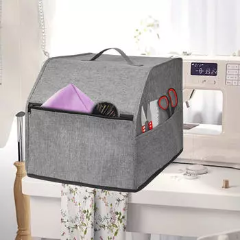Чехол для швейной машины с карманами для большинства стандартных оверлоков Удобный домашний протектор