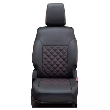 Чехол для сиденья ENTRY by Clazzio, ряд 700, стеганый, черный с красной строчкой (Только 1-й) Atrai/Sunburban R4/1~ EQ-6610-01 [83KDA6610X01KA]