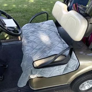 Чехол для сиденья гольф-кара с мягкой бархатной поверхностью, полотенце для сиденья гольф-кара с нескользящей основой для большинства аксессуаров для гольф-каров серый