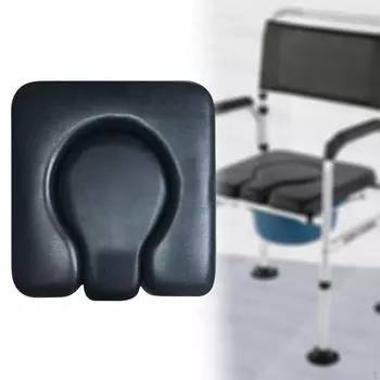 Чехол для сиденья комода, мягкий, легко чистящийся, переносной, мягкий унитаз для душа, для пожилых людей чёрный