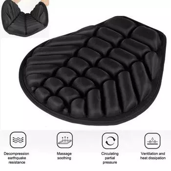 Чехол для сиденья мотоцикла, подушка для мотоцикла, 3D Comfort Gel, универсальная воздушная подушка, амортизация, декомпрессия, новый чёрный