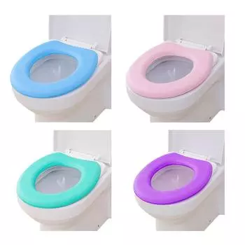 Чехол для сиденья унитаза для ванной комнаты, подушки, использование в О-образном сливном туалете белый