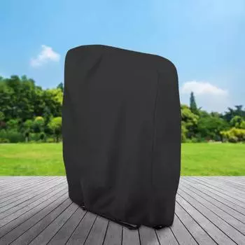 Чехол для складного стула, чехол для уличной мебели, защита от ультрафиолета, водонепроницаемый чехол для садовой мебели на патио чёрный