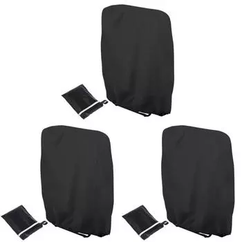 Чехол для складного стула пылезащитный водонепроницаемый протектор стульев для сада (черный)