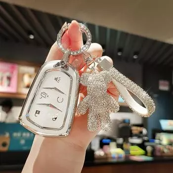 Чехол для смарт-ключа автомобиля из ТПУ для Cadillac ATS CT6 CTS DTS XT5 Escalade ESV SRX STS XTS ELR 2014 - 2018 брелок сумка брелок