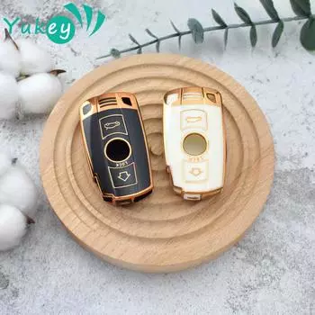 Чехол для смарт-ключа автомобиля из ТПУ, защитный чехол для брелока для BMW E60 E61 E70 E81 E87 E90 E91 E92 X1 X5 X3 1 3 5 6 серии Z4, аксессуары чёрный