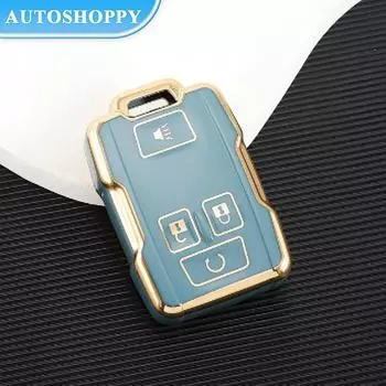 Чехол для смарт-ключа из ТПУ для автомобиля, брелок для Chevrolet Chevy для GMC Sierra 3500HD Canyon Colorado LT Silverado, защита без ключа красный
