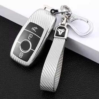 Чехол для смарт-ключа из углеродного волокна TPU для Mercedes Benz 2017 E Class W213 2018 S Class, защитная оболочка для брелока красный