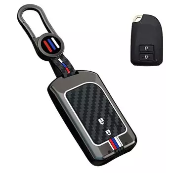 Чехол для смарт-ключа Toyota, чехол для ключа из цинкового сплава и силикона, 2 кнопки, разработан для Toyota, подходит для брелока TOYOTA Regius, Hiace, Ace и т. д.