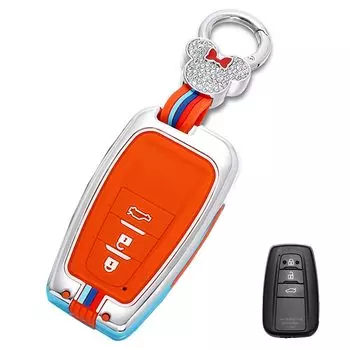 Чехол для смарт-ключа Toyota, чехол для ключа, кнопки из цинкового сплава, силикон, приятный на ощупь, разработан для держателя ключа Toyota, TOYOTA, новый Prius 50-й серии, поздний выпуск