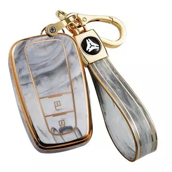 Чехол для смарт-ключа TOYOTA, держатель ключа, материал TPU, силикон, стильный, роскошный, подходит для Prius Corolla RAV4 Prado, совместим с автомобилями Toyota
