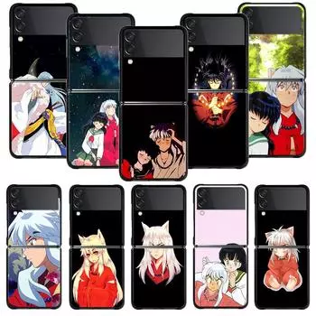 Чехол для смартфона для ПК Samsung Flip Z Flip3 5g Zflip Zflip3 Hard Anime Cute Inuyasha For Samsung Z Flip