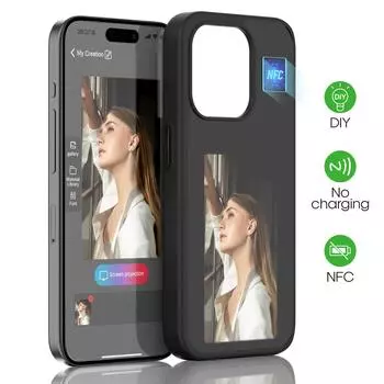 Чехлы для смартфонов с функцией NFC для iPhone 16, 15, 14, 13 Pro Max, экран Ink, чехол для телефона с беспроводной передачей данных