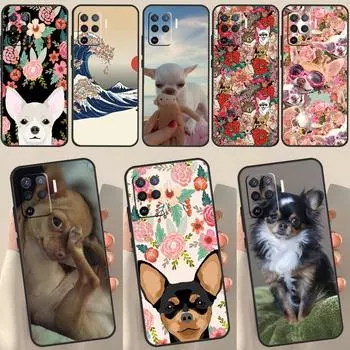 Чехол для собаки чихуахуа для OPPO Find X3 Lite X5 Pro A5 A9 A31 A53 S A83 A91 A93 A54 A74 A94 A15 A16 A52 A72 OPPO A52