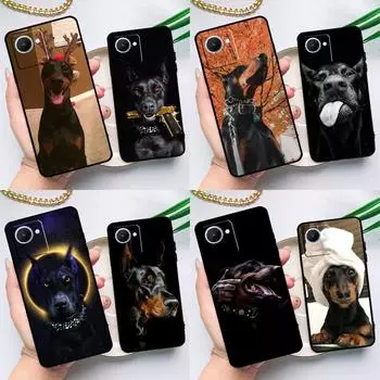 Чехол для собаки-добермана для Realme C55 C33 C31 C35 C30 C11 C15 C25s C21Y GT Neo 5 3T 2T 8 9 10 11 Pro Plus Realme GT Neo 3T