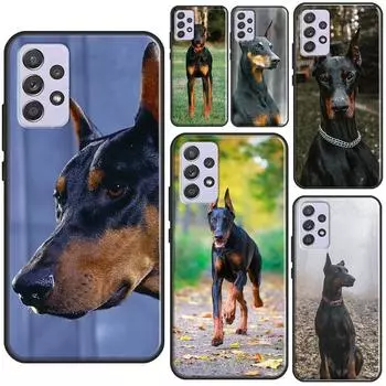 Чехол для собаки добермана для Samsung A52 A12 A22 A32 A42 A72 A51 A71 A50 A70 A41 A31 A11 A21S A52S Мягкий чехол Samsung A10