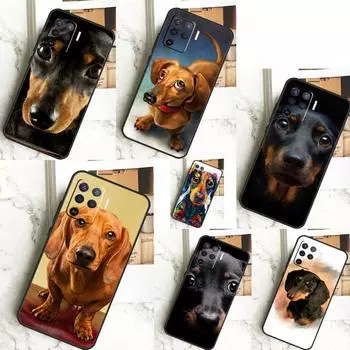 Чехол для собаки такса для OPPO A57 A57S A77 A5 A9 A53 A52 A72 A96 A76 A16 A54 A74 A94 A38 A58 A78 A15 A17 OPPO A54 4G