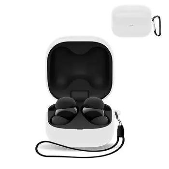 Чехол для Sony LinkBuds Чехол для беспроводных наушников Чехол из силикона Удобный в носке Ударопрочный Водонепроницаемый Пыленепроницаемый Моющийся карабин Можно носить и белый